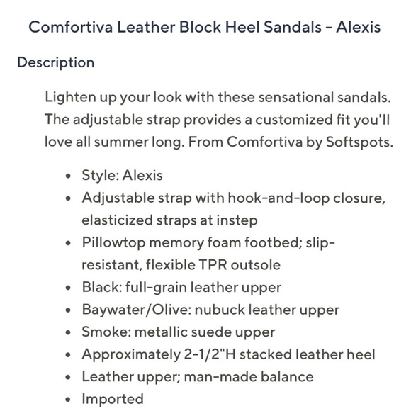 COMFORTIVA ALEXIS CT0006208 SMOKE LEATHER METALLIC BLOCK HEEL GLADIATOR SANDALS - Picture 2 of 13